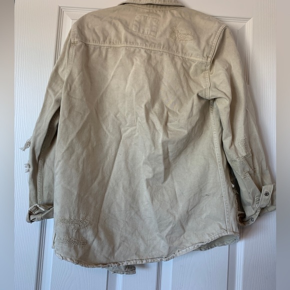 Zara tan distressed work jacket - Picture 2 of 5
